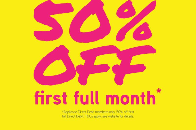 50% off your first full month.