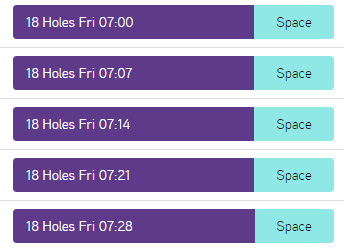 Golf booking step2