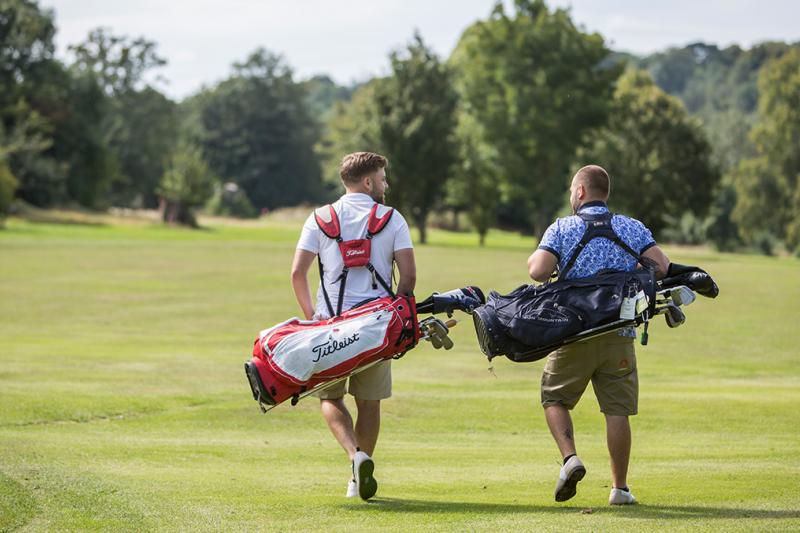 golf bag and buggy